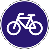 Verplicht pad voor fietsers.