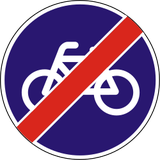 Einde van verplicht pad voor fietsers.