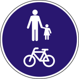 Verplicht gedeeld voet- en fietspad.