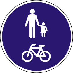 Verplicht gedeeld voet- en fietspad.