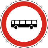 Bussen verboden.