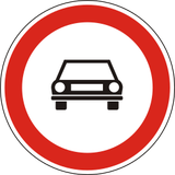 Auto's verboden.