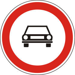 Auto's verboden.
