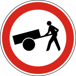 Handkarren verboden.
