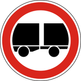 Vrachtwagens met aanhangwagen verboden.