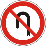 Keren verboden (U-turn).
