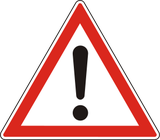Waarschuwing voor een gevaar zonder specifiek verkeersbord.