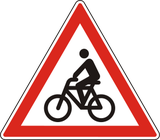 Waarschuwing voor fietsers.