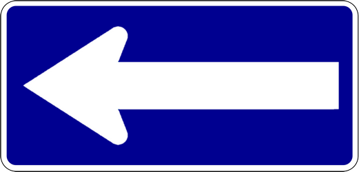 Road with one-way traffic.