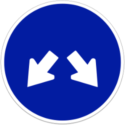 Pass obstacle on either side.