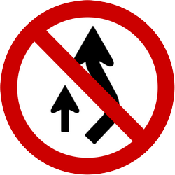 Overtaking prohibited.