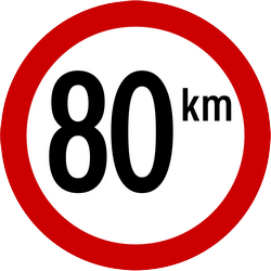 Start of a speed limit.