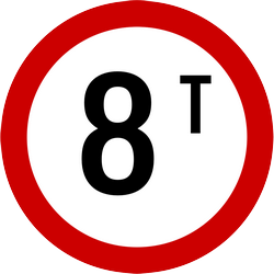 Vehicles heavier than indicated prohibited.