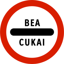 Entry prohibited (checkpoint).