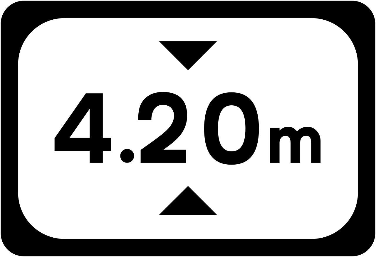 Aangegeven hoogte.