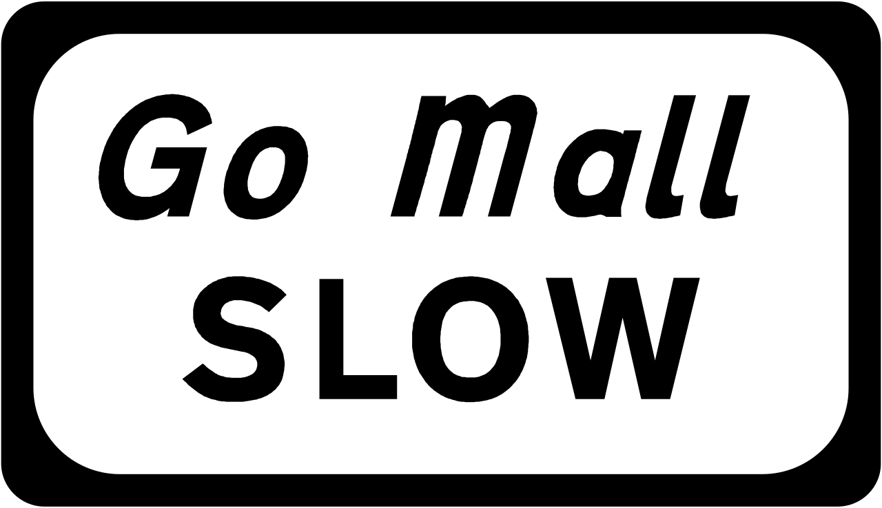 Langzaam rijden.