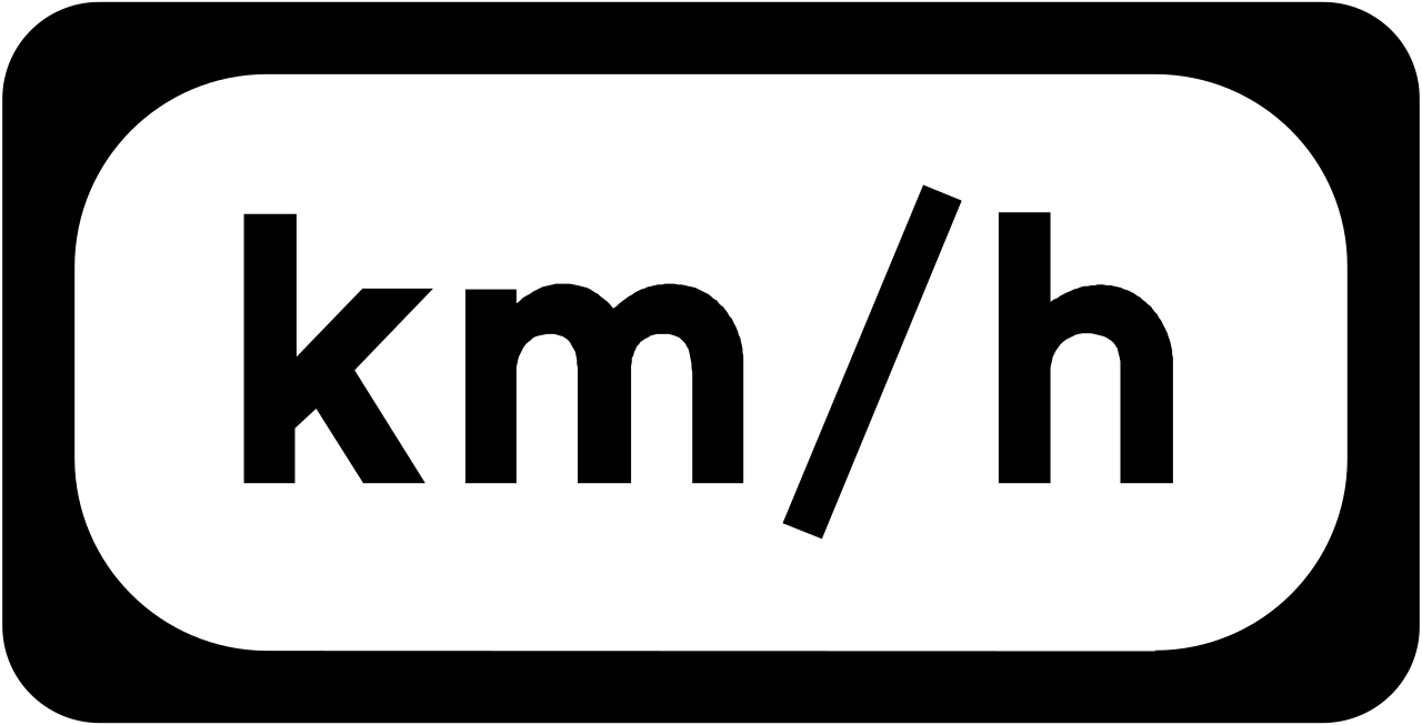 Snelheid in km/h.