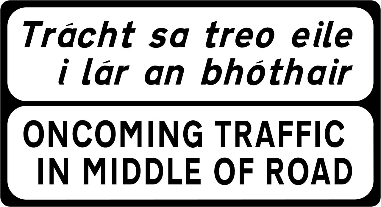 Tegenliggers in het midden van de weg.
