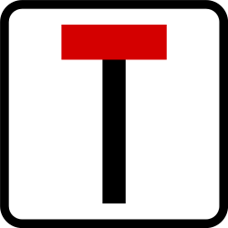 Doodlopende weg.