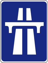 Begin van een autosnelweg.