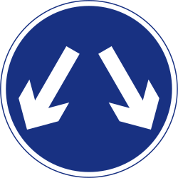 Obstakel langs beide kanten voorbijrijden.
