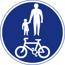 Verplicht gedeeld voet- en fietspad.
