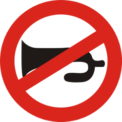 警音器使用禁止。