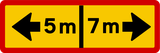 ... meter naar links of rechts.