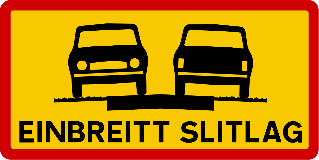 Weg met één rijstrook.