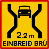 Brug met één rijstrook.