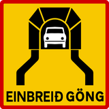 Tunnel met één rijstrook.