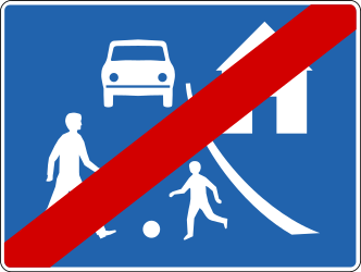 Einde van het woonerf.