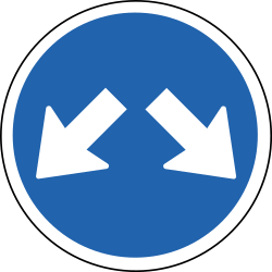 Obstakel langs beide kanten voorbijrijden.