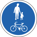 Verplicht gedeeld voet- en fietspad.