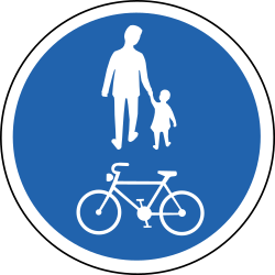 Verplicht gedeeld voet- en fietspad.
