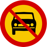 Auto's verboden.