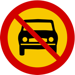 Auto's verboden.