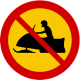 Sneeuwscooters verboden.