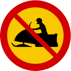 Sneeuwscooters verboden.