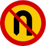 Keren verboden (U-turn).
