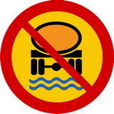 Voertuigen met waterverontreinigende stoffen verboden.