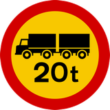 Te zware vrachtwagens met aanhangwagen verboden.