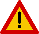 Waarschuwing voor een gevaar zonder specifiek verkeersbord.