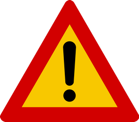 Waarschuwing voor een gevaar zonder specifiek verkeersbord.