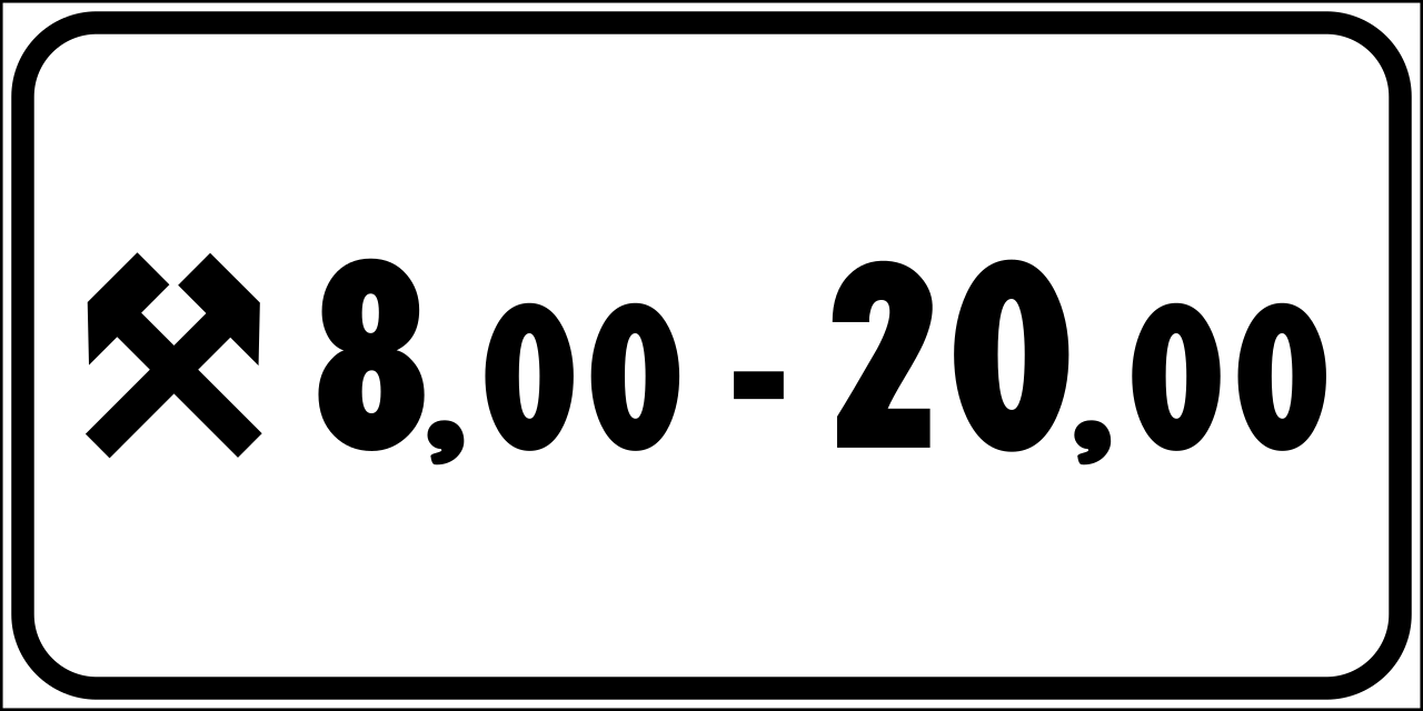 Em dias úteis durante o horário indicado.