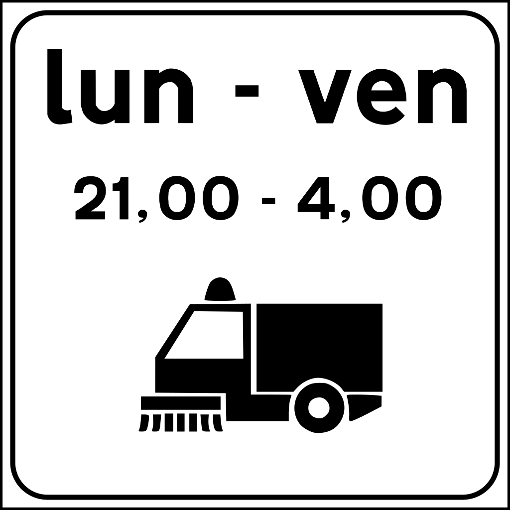 Limpeza da via na data e hora indicadas.