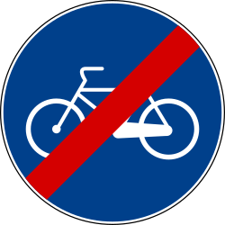 Fim de via obrigatória para ciclistas.