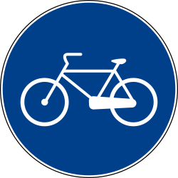 Via obrigatória para ciclistas.