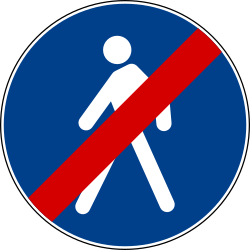 Fim de via obrigatória para peões.