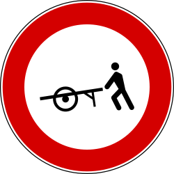 Handcarts prohibited.